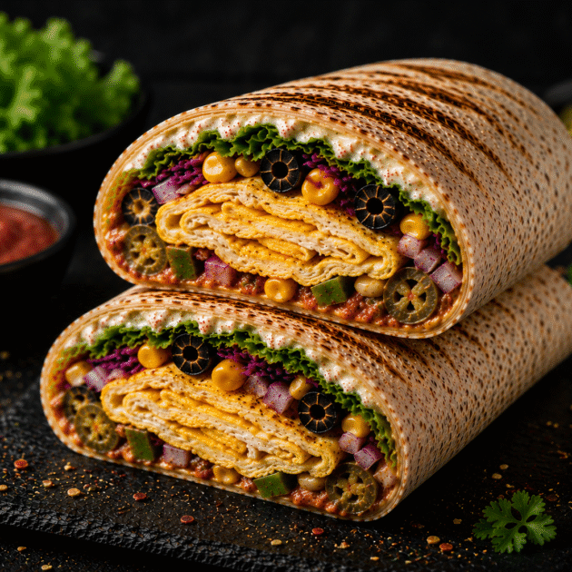 single veg regular wrap